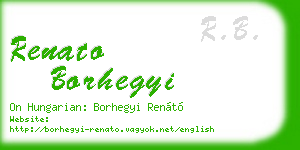 renato borhegyi business card
