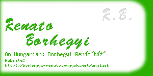 renato borhegyi business card